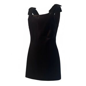 Zara Black Mini Dress with Bow Straps